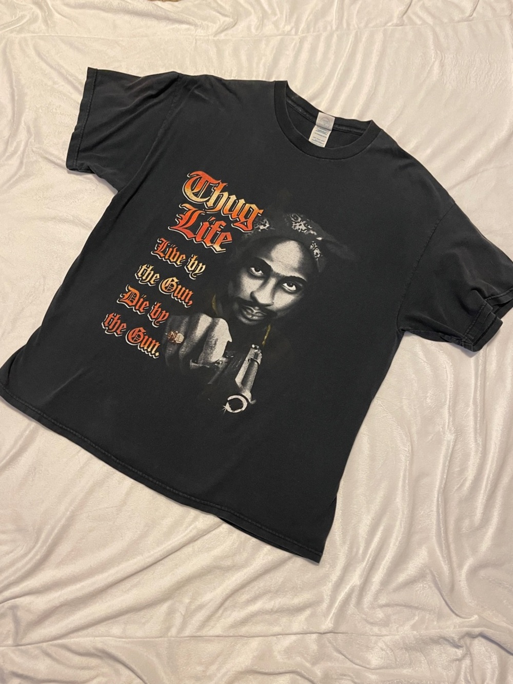 Tupac Vintage Delta Pro Weight Black Graphic 'Thug Life' 90S
